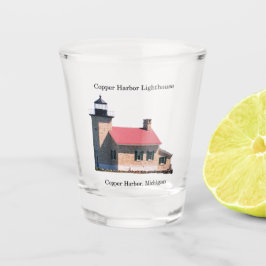 Kupfer-Hafen Leuchtturmglas Schnapsglas