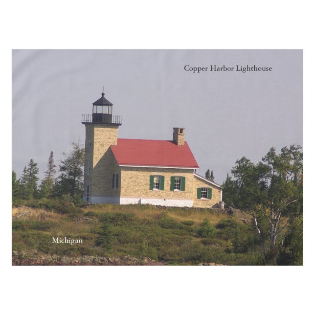 Kupfer Hafen Lighthouse Tischtuch Tischdecke (Vorderseite (Horizontal))