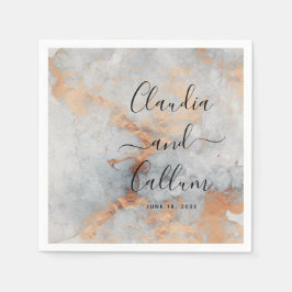 Kupfer Hochzeitcocktail Napkins Serviette