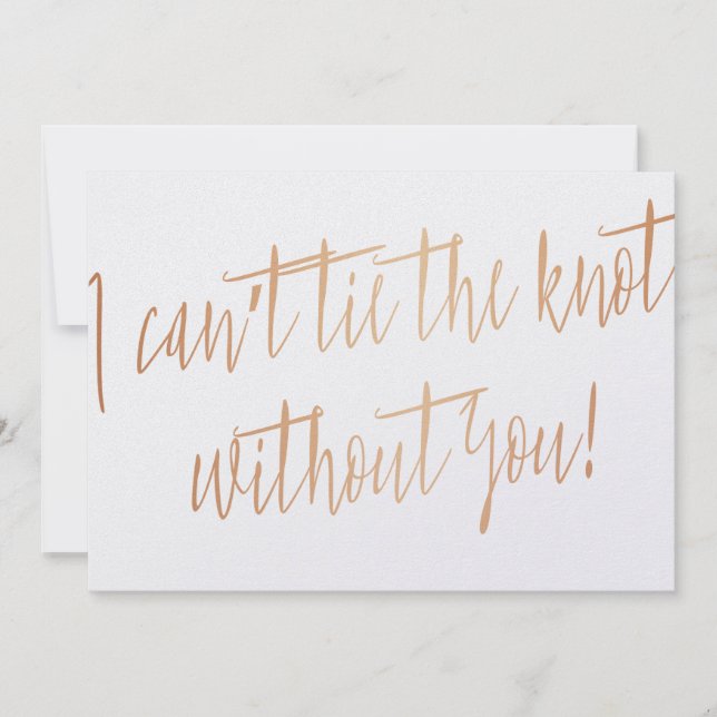 Kupfer "Ich kann den Knoten nicht ohne dich Krawat (Vorderseite)