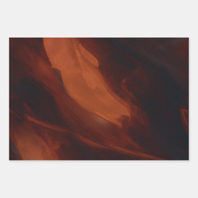 Kupfer in gebürstetem Zustand Geschenkpapier Set (Vorderseite)