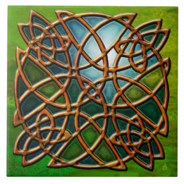 Kupfer Keltischer Knoten (Keramik Tile) Fliese