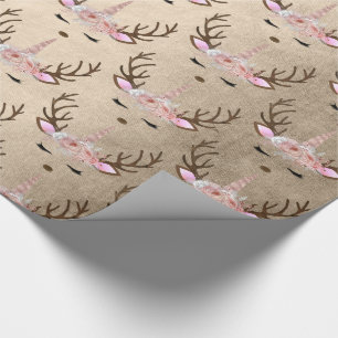 Kupfer-Kichermassen-Rose Geschenkpapier