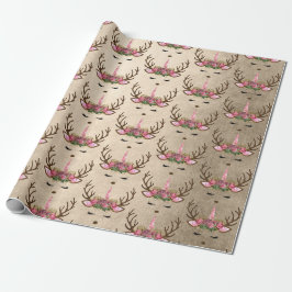 Kupfer-Kichermassen-Rose Geschenkpapier