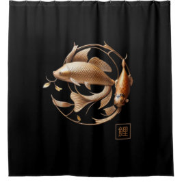 Kupfer-Koi-Fisch Duschvorhang