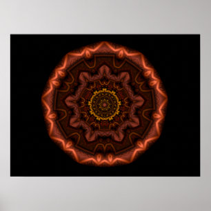 Kupfer-Mandala Poster