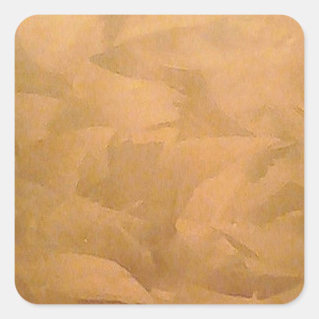Kupfer-Metallic-Handbürste Quadratischer Aufkleber (Vorderseite)