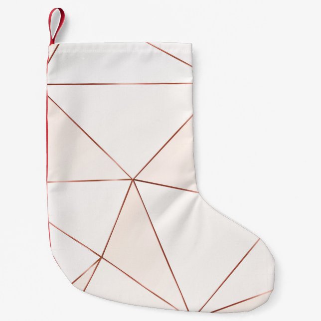 Kupfer metallische polygonale Textur mit Bronzegli Kleiner Weihnachtsstrumpf (Vorderseite)