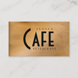 Kupfer-Metallische Restaurant-Visitenkarte Visitenkarte