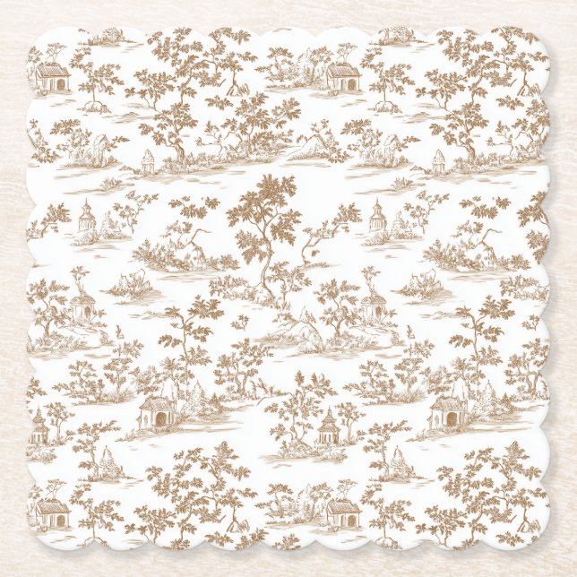 Kupfer/Mocha-Mousse-Toile Untersetzer (Vorderseite)