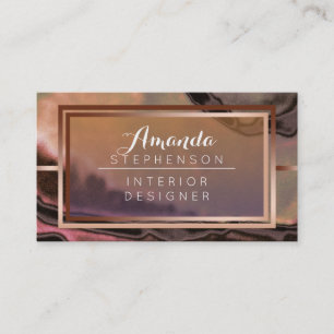 Kupfer Moderne Aquarellfarben - Design Business Visitenkarte