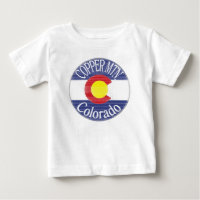 Kupfer Mountain Colorado Kreis Flagge Babytee