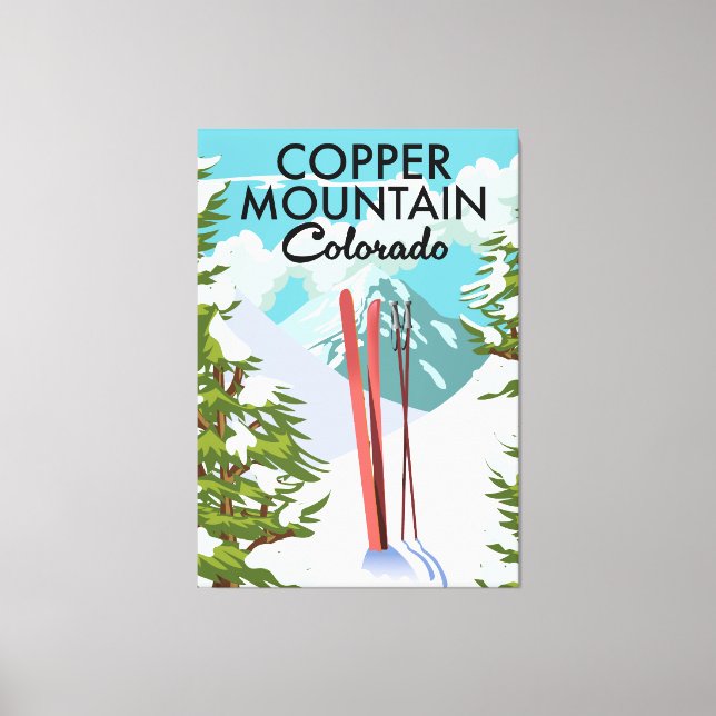 Kupfer Mountain Colorado Ski Leinwanddruck (Vorderseite)