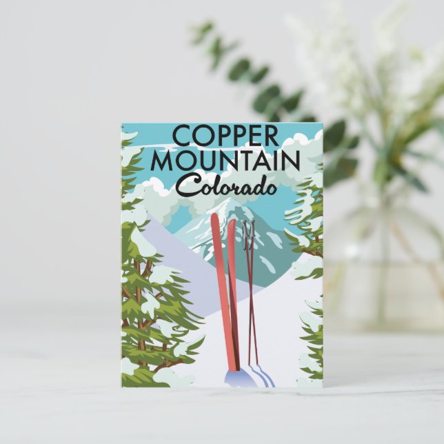Kupfer Mountain Colorado Ski Postkarte (Stehend Vorderseite)