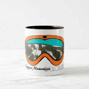 Kupfer Mtn Colorado Orangenschneedecke Zweifarbige Tasse