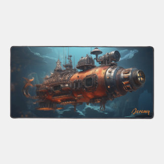 Kupfer Nautilus: Steampunk-U-Boot Schreibtischunterlage