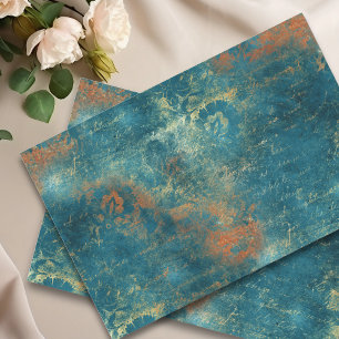 Kupfer-Oldtimer mit distressed Patina  Seidenpapier