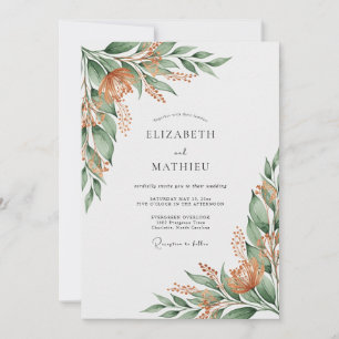 Kupfer Organische Botanische Hochzeit Einladung