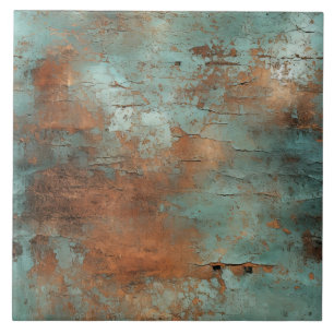 Kupfer Patina Rustic Metallic Fliese