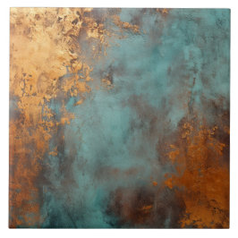 Kupfer Patina Rustic Metallic Fliese