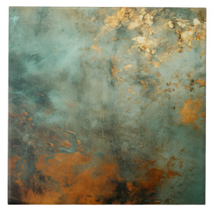 Kupfer Patina Rustic Metallic Fliese