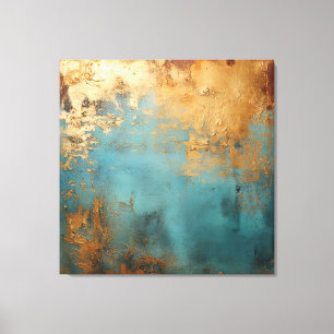 Kupfer Patina Rustic Metallic Leinwanddruck