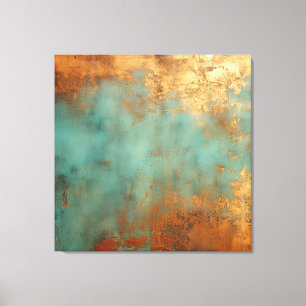 Kupfer Patina Rustic Metallic Leinwanddruck