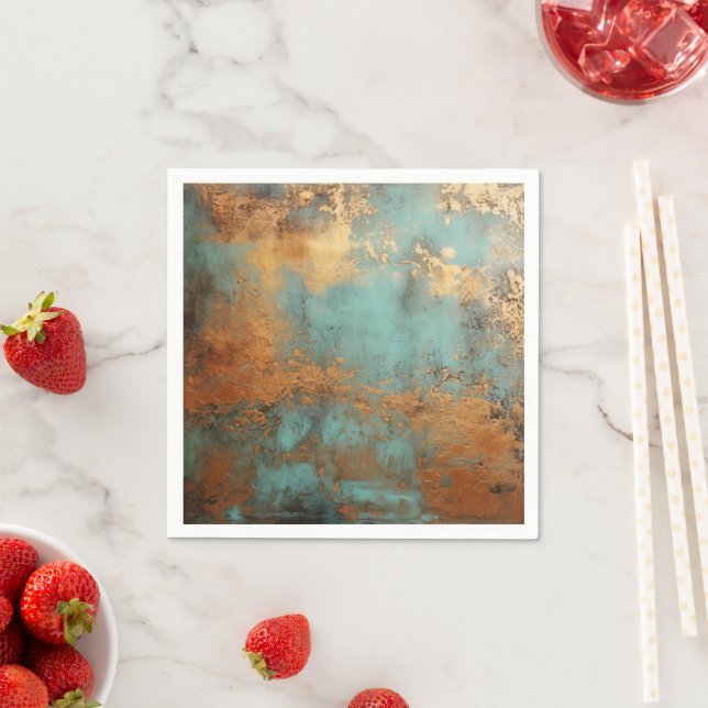 Kupfer Patina Rustic Metallic Serviette (Beispiel)