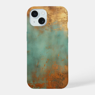 Kupfer Patina Rustik Metallisch iPhone 15 Hülle