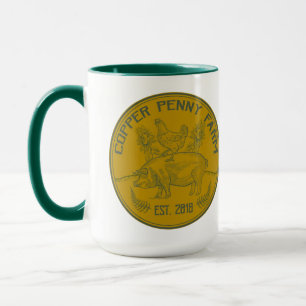 Kupfer-Penny-Farm-Tasse Tasse