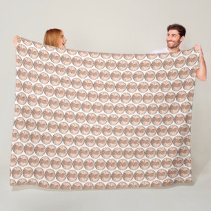 Kupfer-Penny-Münzmuster – Lincoln-Cent-Design Fleecedecke