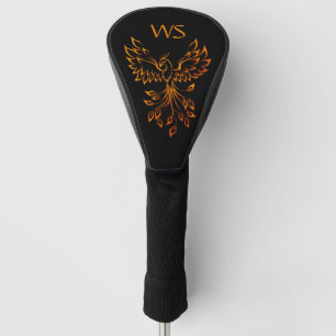 Kupfer-Phoenix steigt an schwarzer Grenze Golf Headcover