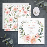 Kupfer-Quadrat Pfirsich Rosa Blumenkraut Hochzeit