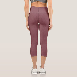 Kupfer-Rosa-Einfarbig Capri Leggings