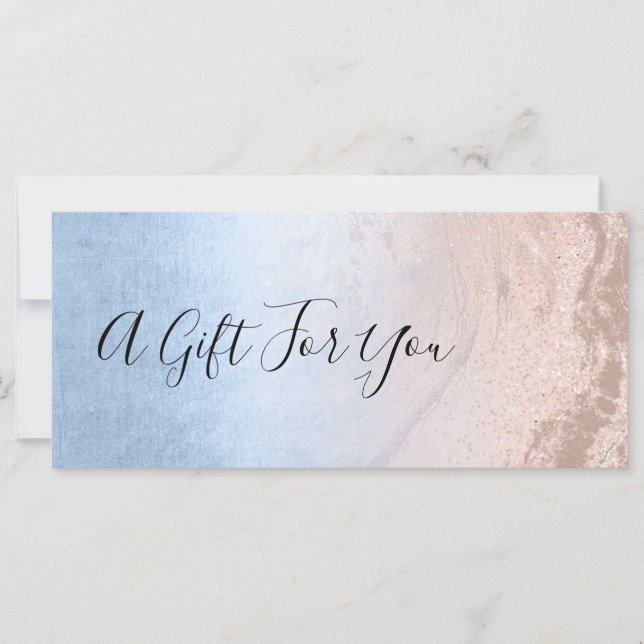 Kupfer Rose Gold Glitzer & Blue Make-up Künstler (Vorderseite)