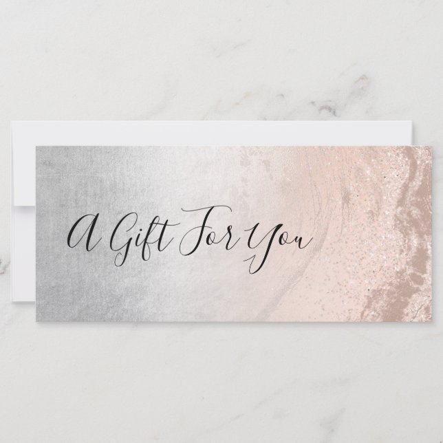 Kupfer Rose Gold Glitzer & Silber Make-up Künstler (Vorderseite)