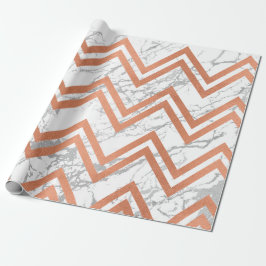 Kupfer Rose Gold Marmor Zig Zag Zickzack grau Geschenkpapier
