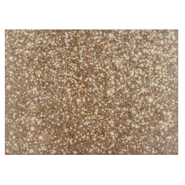 Kupfer-Rose Gold Metallischer Glitzer Schneidebrett (Vorderseite)