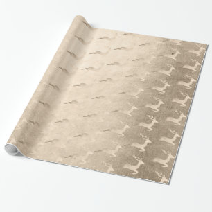 Kupfer-Rose Gold Weihnachtsrinder Muster Geschenkpapier