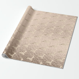 Kupfer-Rose Gold Weihnachtsrinder Muster Geschenkpapier