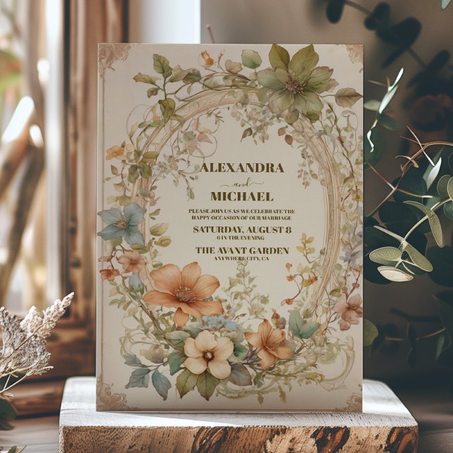 Kupfer Rost Tones Stilvoll Elegante Hochzeit Einladung (Von Creator hochgeladen)