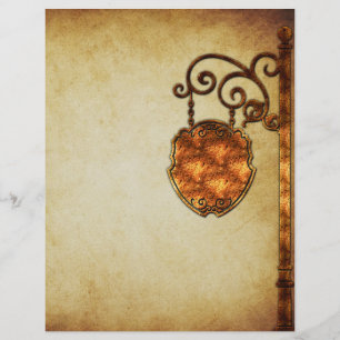 Kupfer Rustikales altmodisches Sign Scrapbook Papi