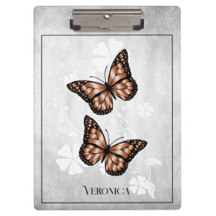 Kupfer-Schmetterling-Floral-Clipboard Klemmbrett