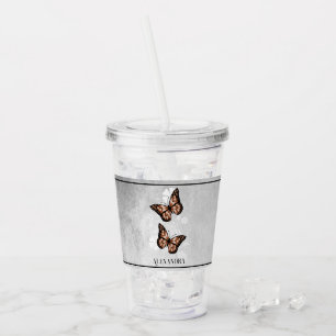 Kupfer-Schmetterling Personalisiert Acryltrinkbecher