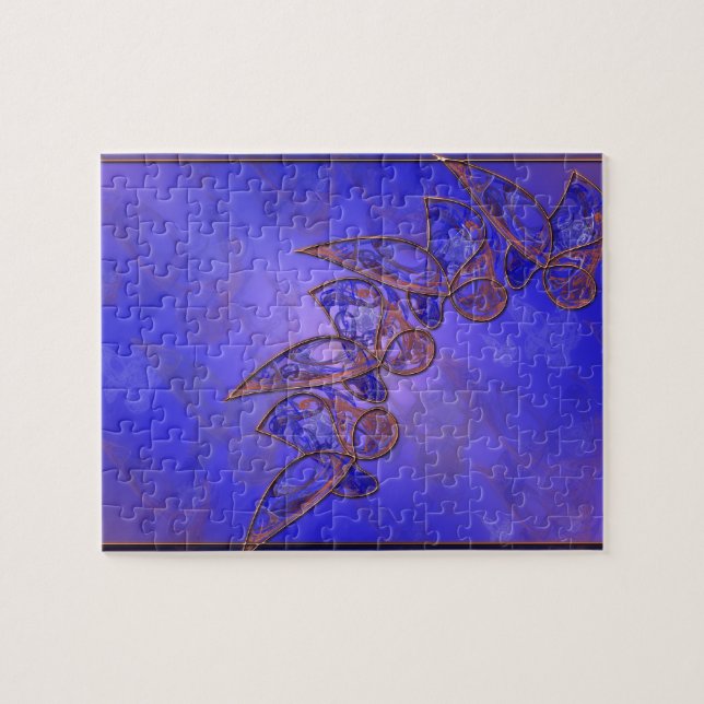 Kupfer-Schmetterlinge-Puzzle (Horizontal)