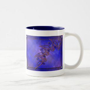 Kupfer-Schmetterlinge-Tasse Zweifarbige Tasse