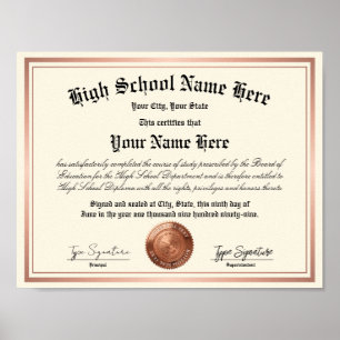 Kupfer-Siegel High School Diploma, Homeschooling Poster