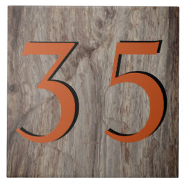 Kupfer Stone House Number Double #s Horizontal Fliese
