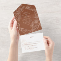 Kupfer Terracotta Floral Botanische Hochzeit