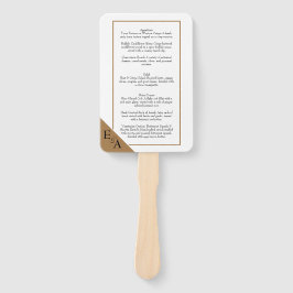 Kupfer Toile / Mocha Mousse Menü Fächer